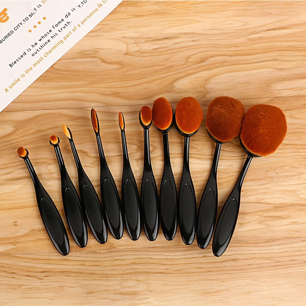 10pcs Blending Brush Kit Different Sizes For DIY Scrapbooking Card Decor