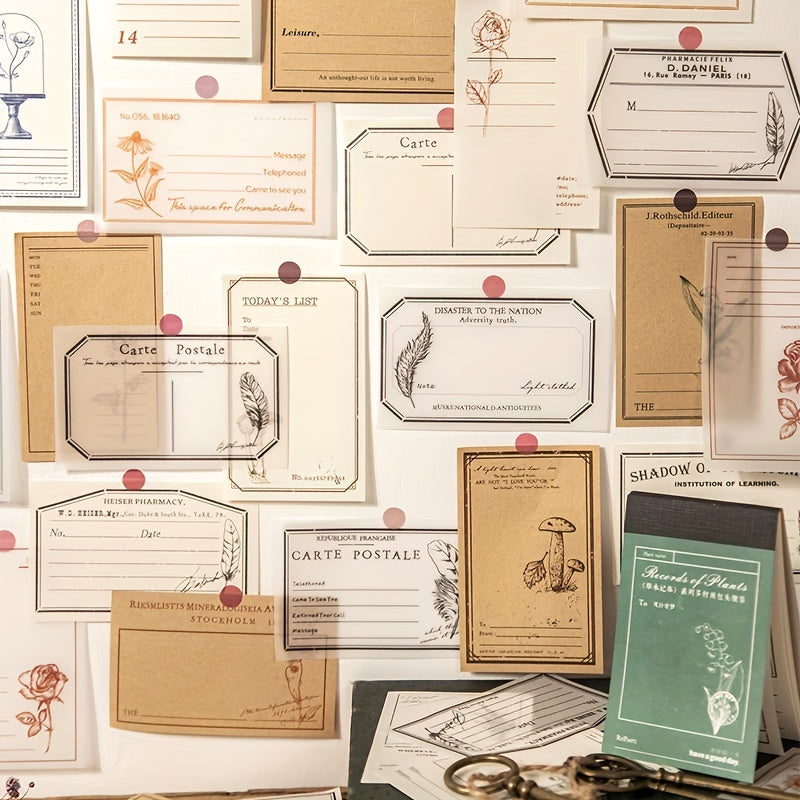 Inviscid Notepad Retro Decorative Paper for Reading Enthusiasts