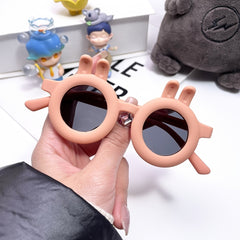 Kids Rabbit Ears Sunglasses Polarized Soft Silicone Outdoor Party Traveling