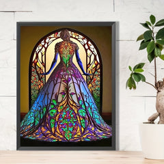 Rainbow Wedding Dress 5D Diamond Painting Kit 20x30cm DIY Handicrafts