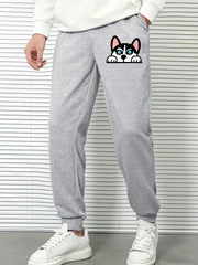 Cartoon Dog Men's Drawstring Jogging Trousers