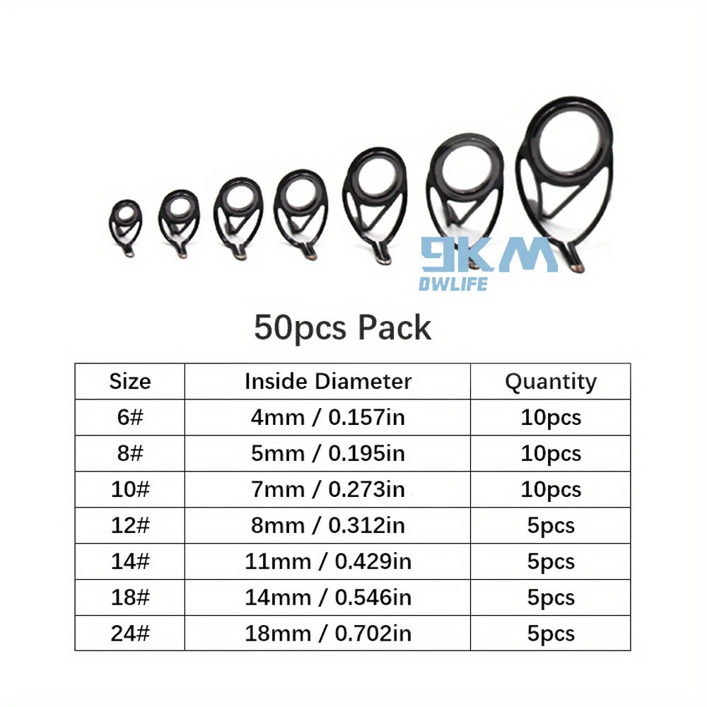 Fishing Rod Guides Repair Kit Heavy Duty Stainless Steel Fishing Tackle