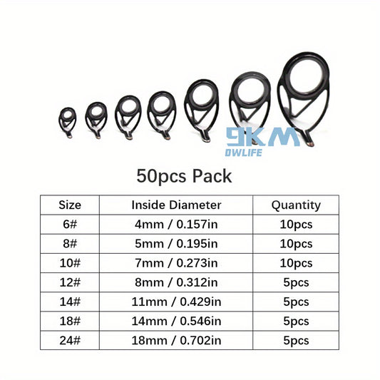 Fishing Rod Guides Repair Kit Heavy Duty Stainless Steel Fishing Tackle