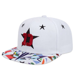 Embroidered D Star Men's Hip Hop Hat