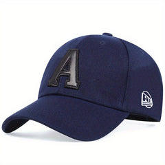 PU Leather A Patch Baseball Cap Unisex Hip Hop Solid Dad Hat