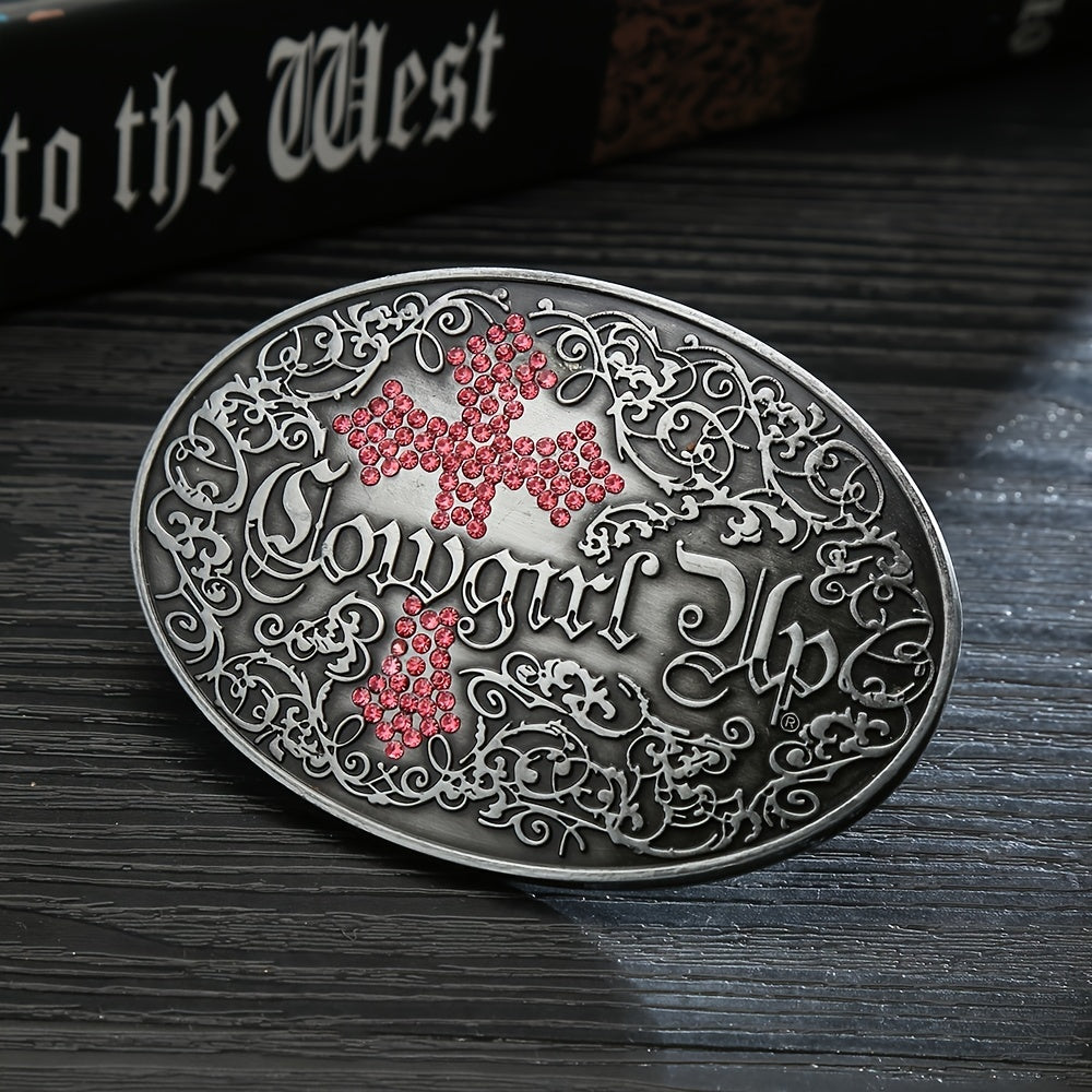Cross Retro Pattern Belt Buckle Western Cowboy Belt Buckle Accessories