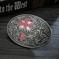 Cross Retro Pattern Belt Buckle Western Cowboy Belt Buckle Accessories