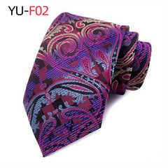 Paisley Polyester Jacquard Men's Tie - Wedding Groomsmen