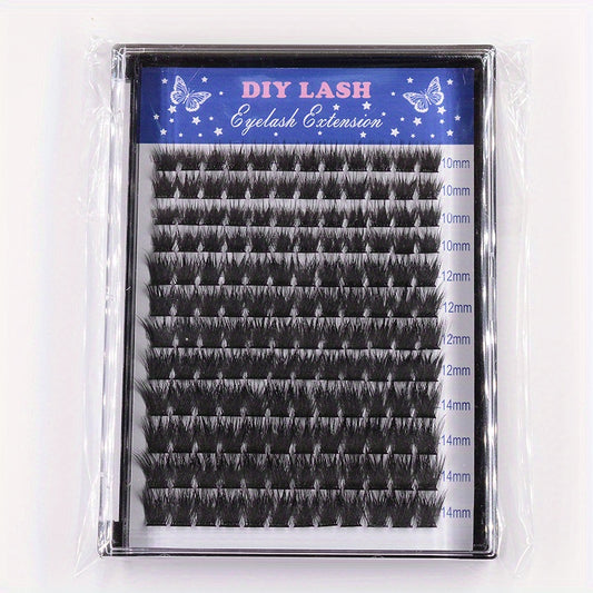 Segmented Cluster Lashes Thick Mixed False Eyelashes C Curling