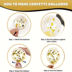 Colorful Confetti Balloon Set for Wedding Birthday Anniversary Graduation