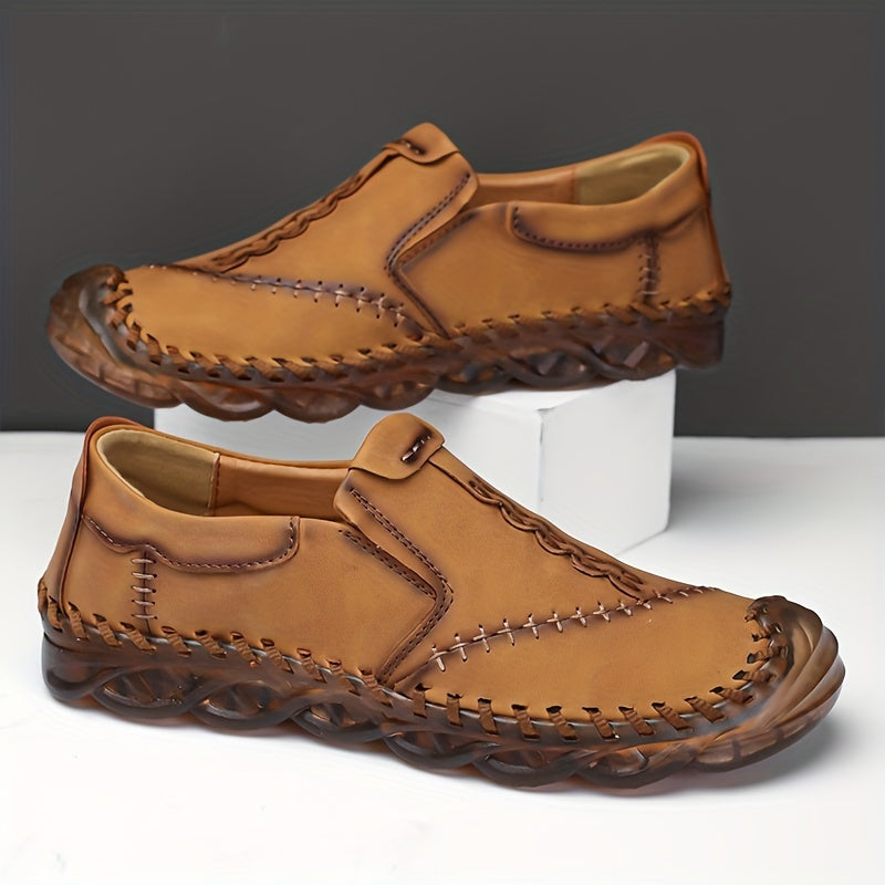 Men's Slip On Lace Loafers No Tie Assorted Colors Casual Walking Shoes