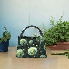 Dandelion Pattern Insulated Lunch Bag for Work and Picnics