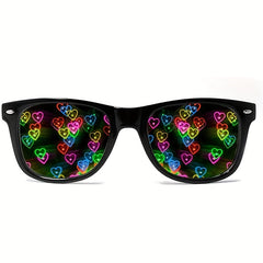 Heart Dollar Diffraction Glasses for Light Display