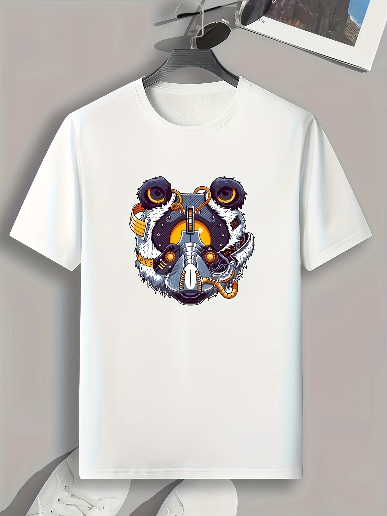 Pattern Print Men's Graphic T-shirt Casual Comfy Tees For Summer