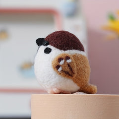 Bird Sparrow Needle Felting Kits for Beginners DIY Wool Felt Animal Crafting Set