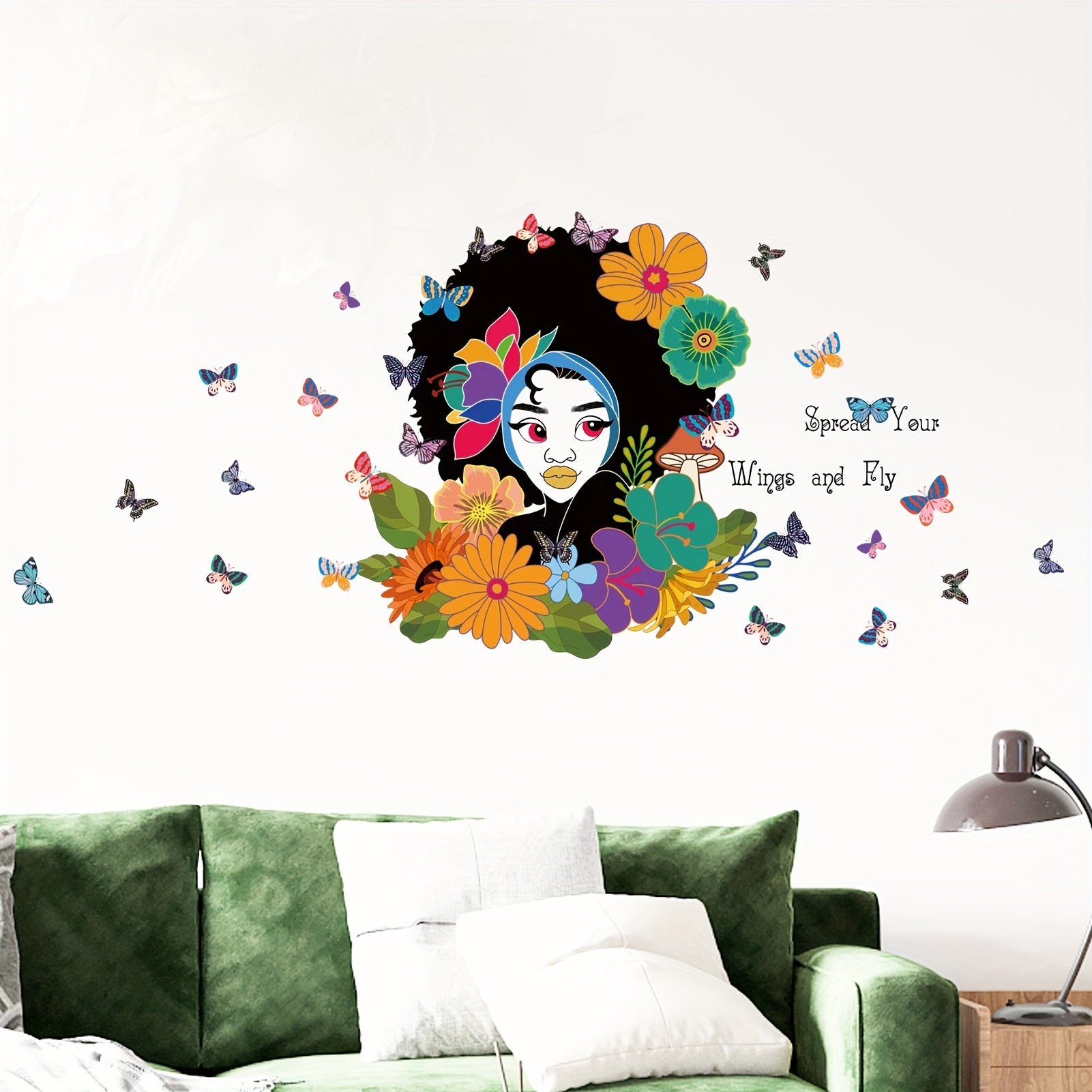Colorful Flower Quote Wall Decal Peel And Stick Home Decor