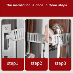 Portable Stainless Steel Door Stopper Punch Security Door Locker
