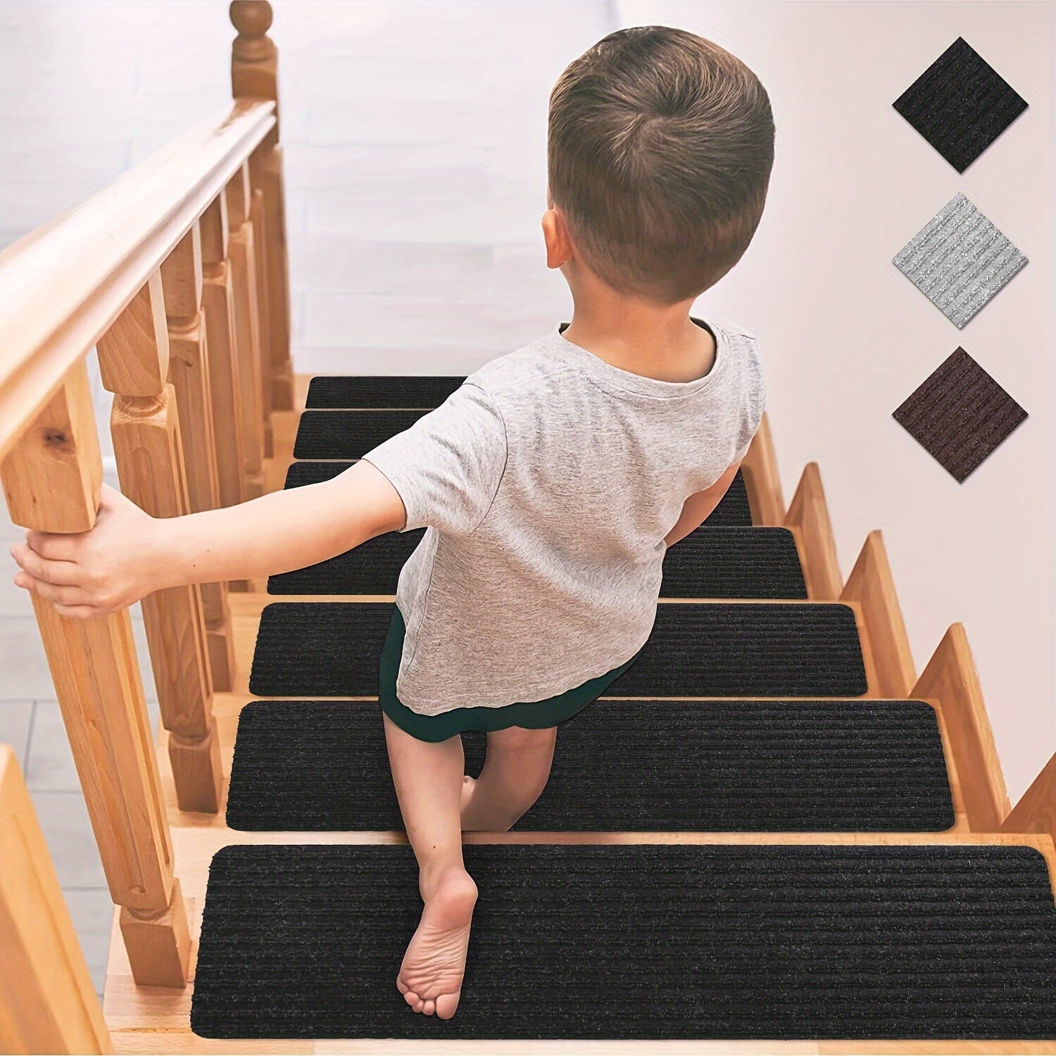 15pcs Non Slip Carpet Stair Treads for Wooden Steps
