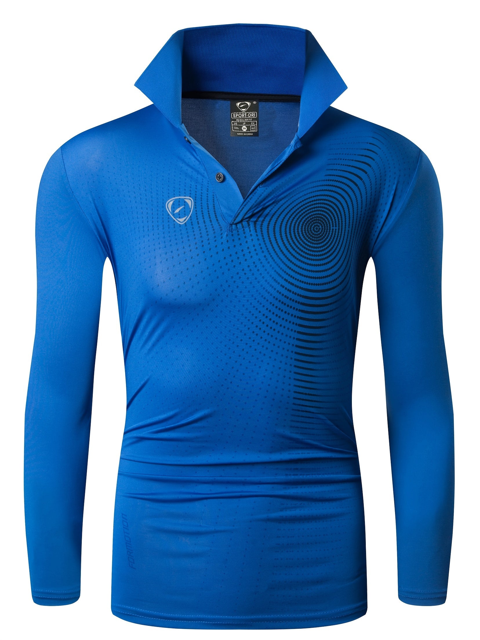 Men's Block Turndown Collar Casual Long Sleeve Shirt
