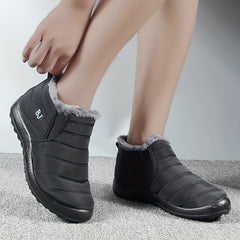 Women's Winter Snow Boots Warm Velvet Slip On Waterproof Shoes