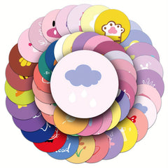 100pcs Small Round Graffiti Stickers - Laptop Helmets Water Cup Decals