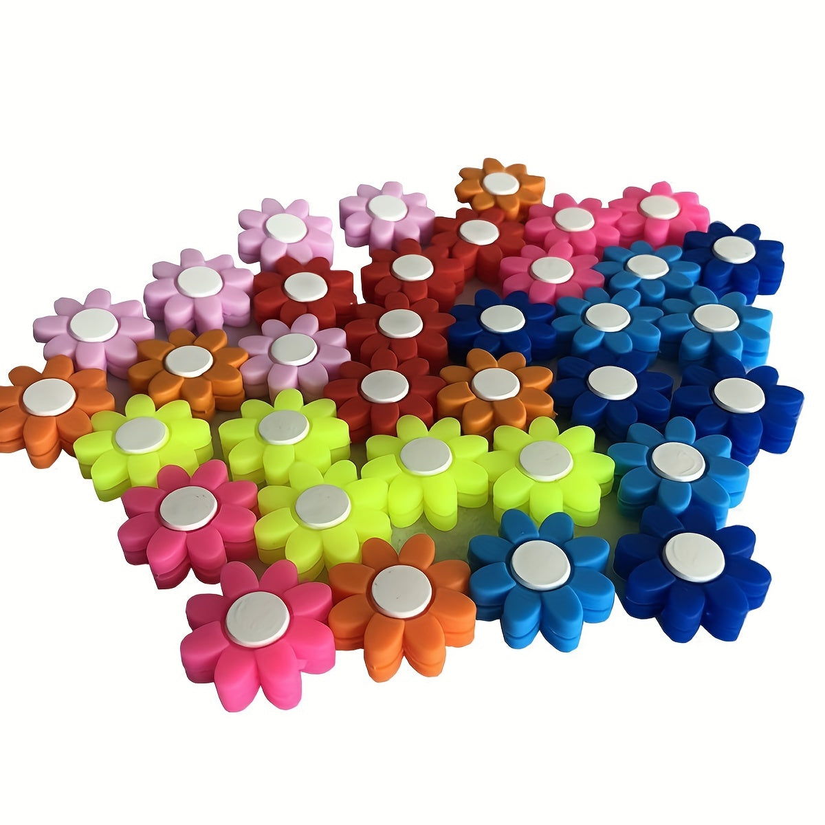 2pcs Flower Tennis Vibration Dampener Silicone Petal Racket Shock Absorbers