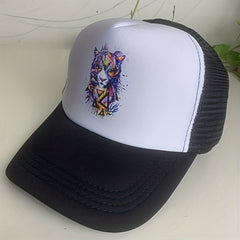 Unisex Cat Series Embroidered Baseball Cap for Outdoor Sport