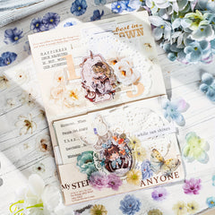 Small Garden Flower Collage Tape, 2m