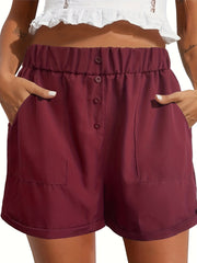 High Waist Pocket Shorts for Women