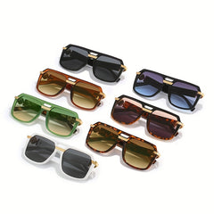 Square Frame Men's Sunglasses with Glasses Case
