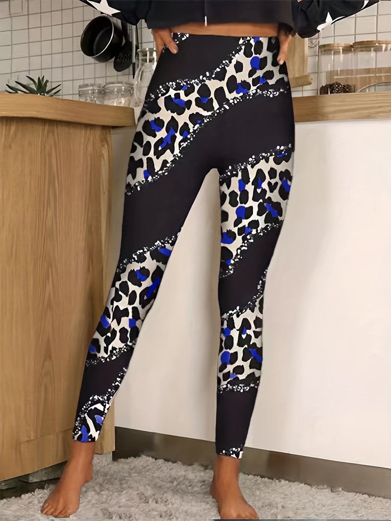 Leopard Print High Waist Skinny Leggings