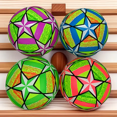 Rainbow Star Soccer Ball for Kids Colorful PVC Indoor Outdoor Beach Ball