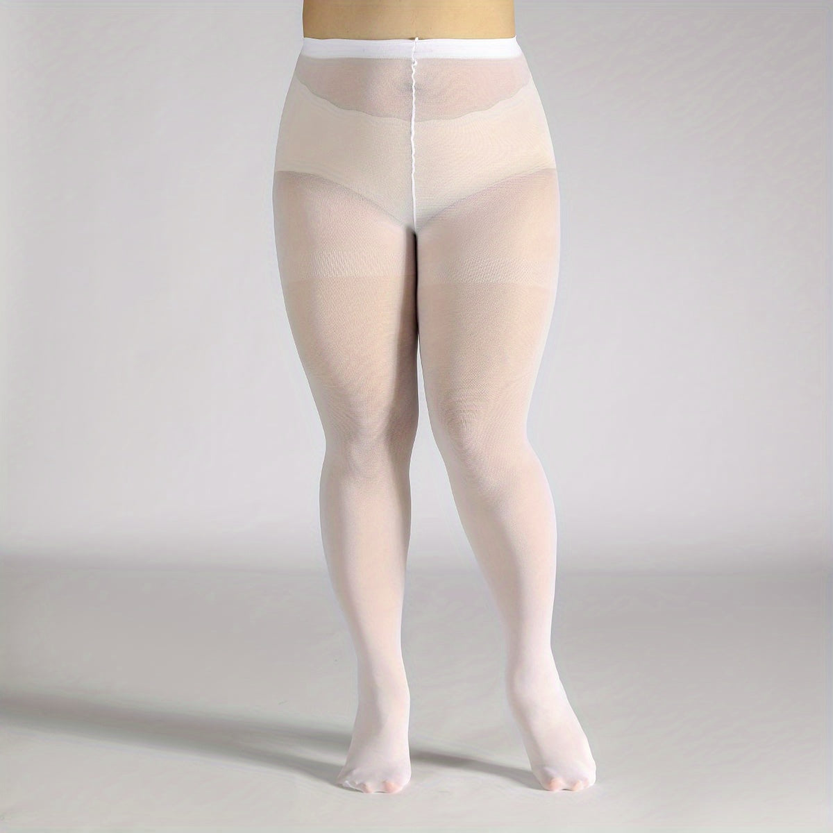 Casual Stockings Women's Plus Solid Sheer Ultra Soft