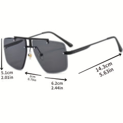 Men's Rimless Sunglasses for Outdoor Sports