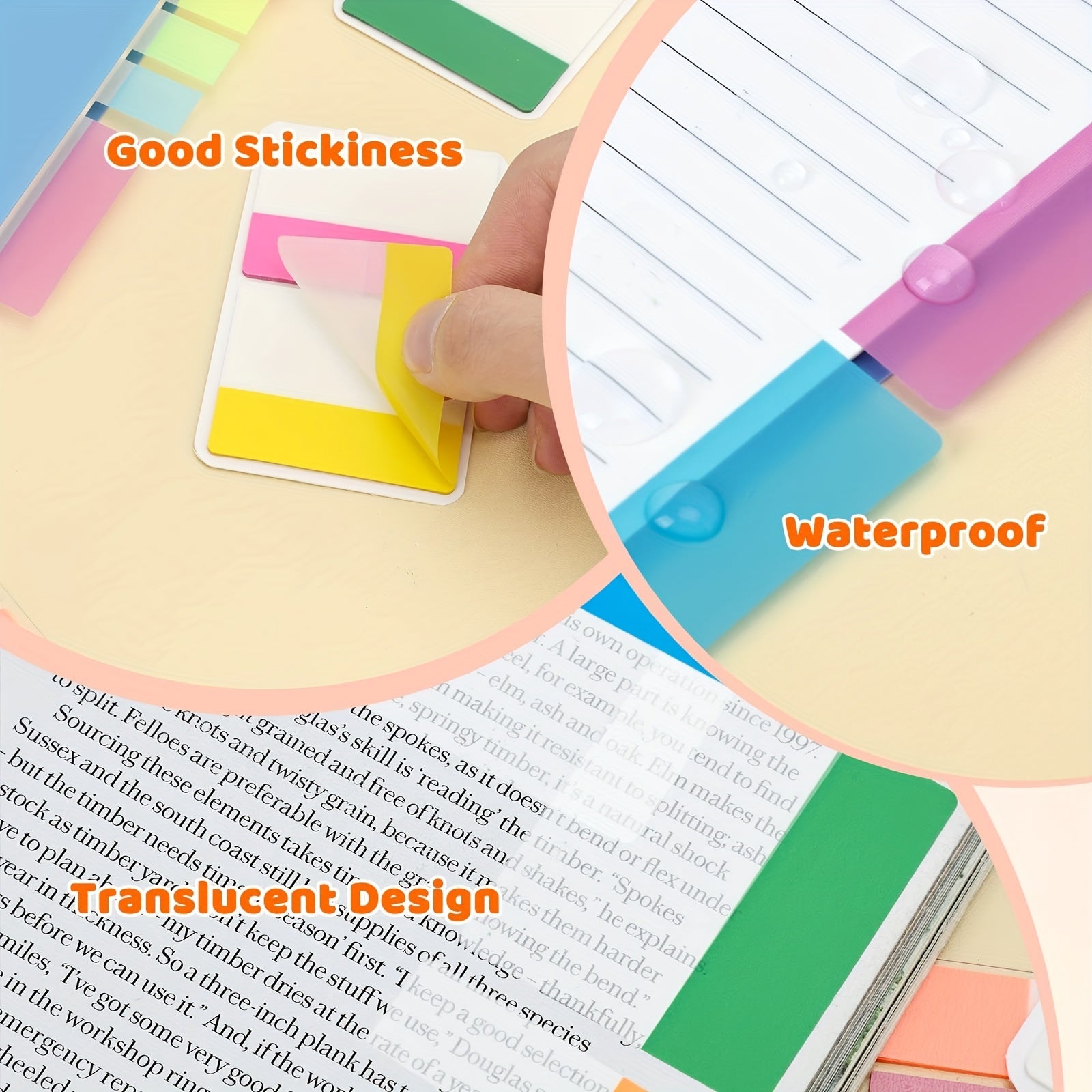 500pcs 5.08cm Writable Sticky Index Tabs Flags
