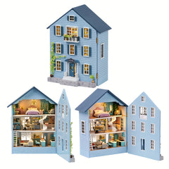 DollHouse Set With Furniture Creative House Puzzle Model Ornament Home Decor