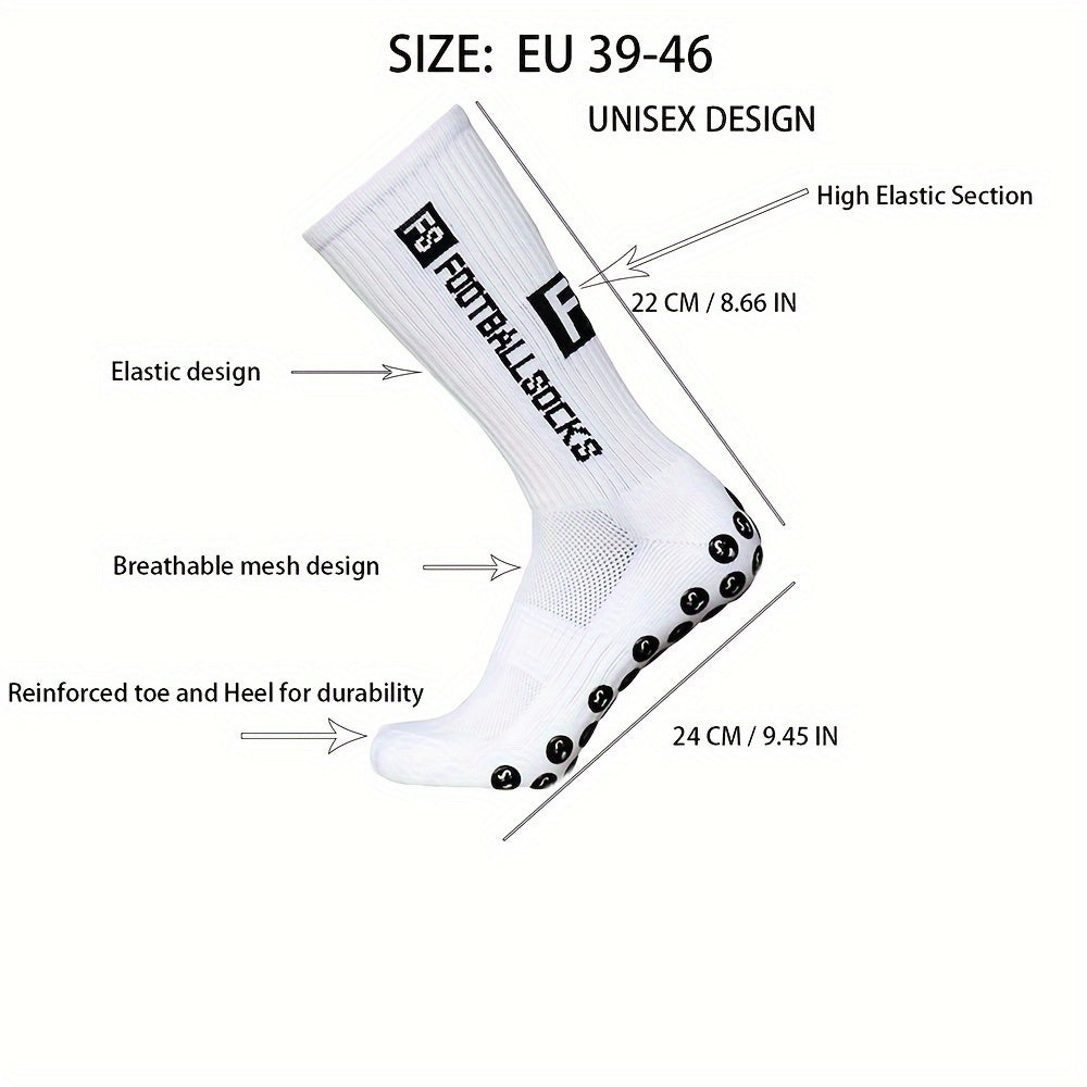 2 Pairs Men's Mid Crew Sport Socks - Sweat Absorbing & Comfy