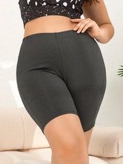 High Rise Yoga Shorts High Stretch Solid Color