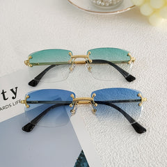 Metal Rectangle Sun Glasses UV400 Eyewear
