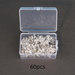 60pcs Transparent Plastic Push Pins for Walls Cork Boards Maps