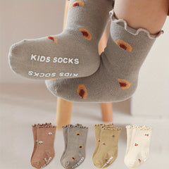5pairs Baby Boys Girls Anti-skid Floor Socks Breathable Comfy Socks