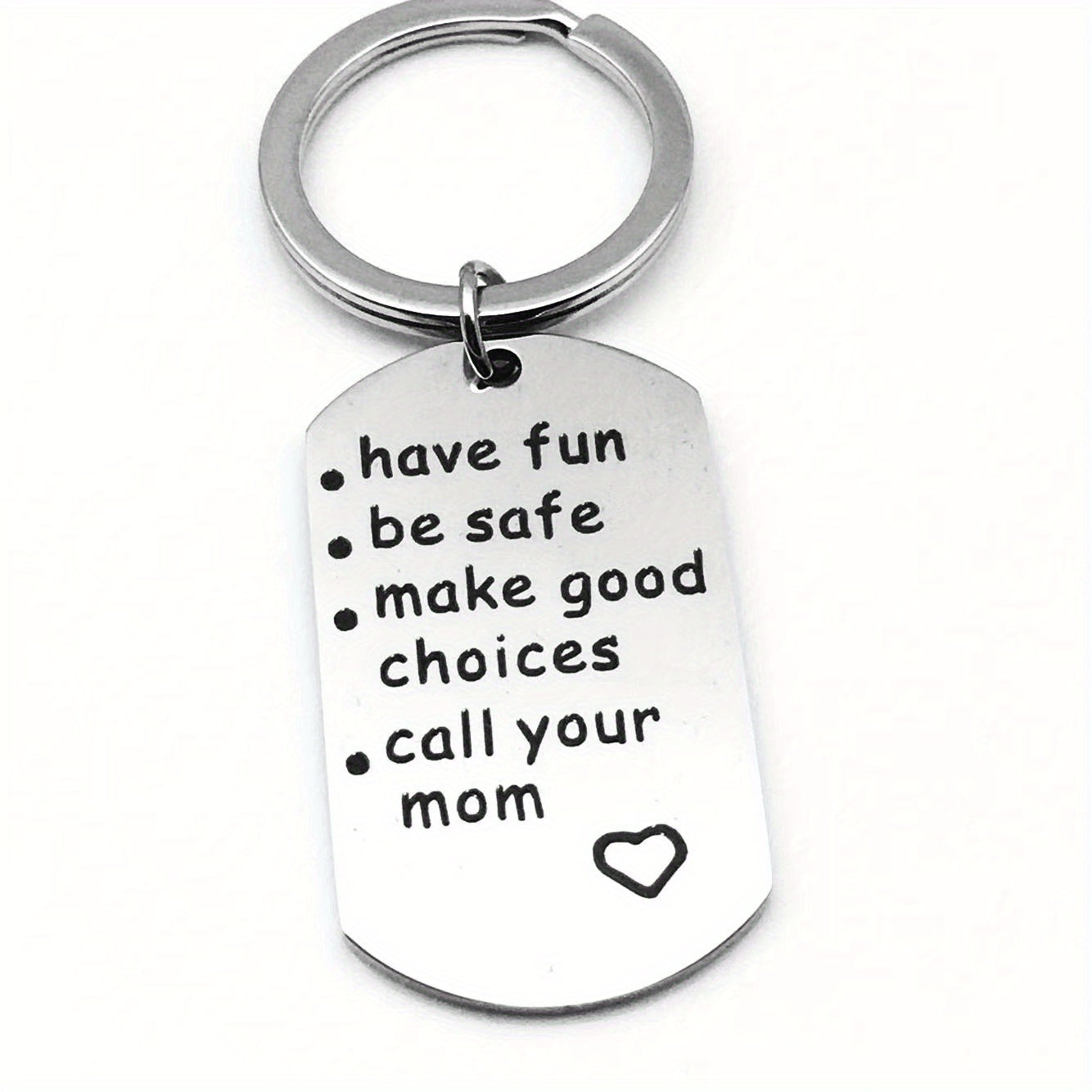 Stainless Steel Keychain Gift For Grandchild Son Daughter Key Ring