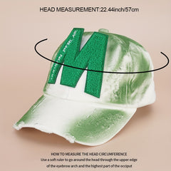 Tie Dye Gradient Graffiti Print Baseball Cap Frayed Brim Sun Hat