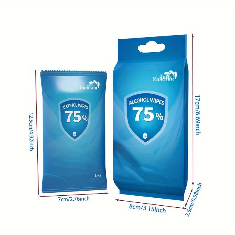 10pcs Alcohol Wipes Portable Antibacterial Wipes for Camping & Picnic