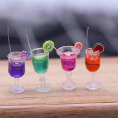 4pcs Dollhouse Fruit Cocktails Home Decoration Party Supplies