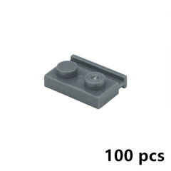 100pcs 1x2 Groove Slide Track Building Blocks - Compatible 32028