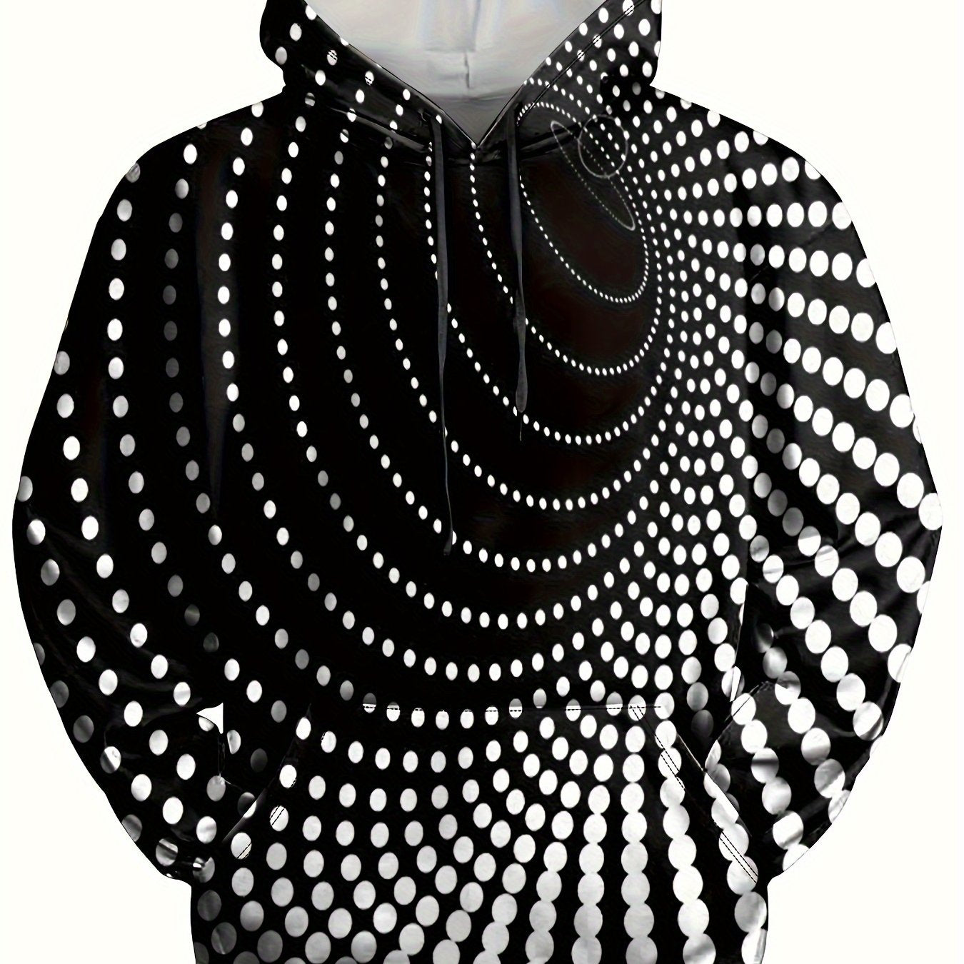 3D Dots Hoodie For Men with Kangaroo Pocket
