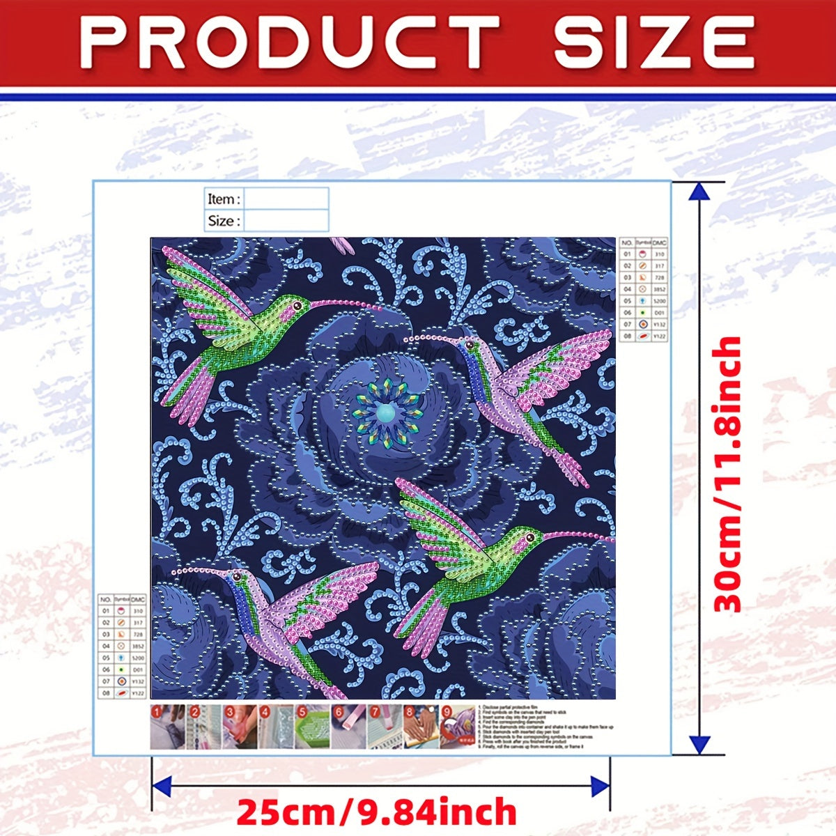 Bird Pattern Diamond Painting Kit DIY 5D Diamond Art Kit