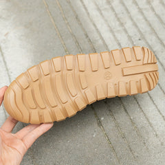 Chain Decor Thick Bottom Soft Comfortable Loafers Shoes