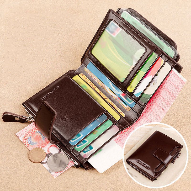 Vintage Men's RFID Bifold Leather Wallet